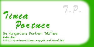 timea portner business card